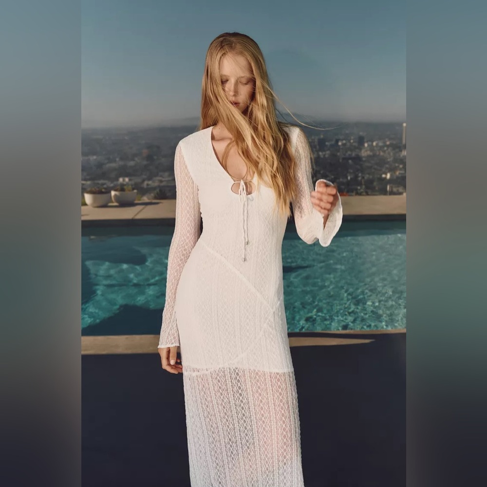 Zara lace midi dress, new with tags, size M
